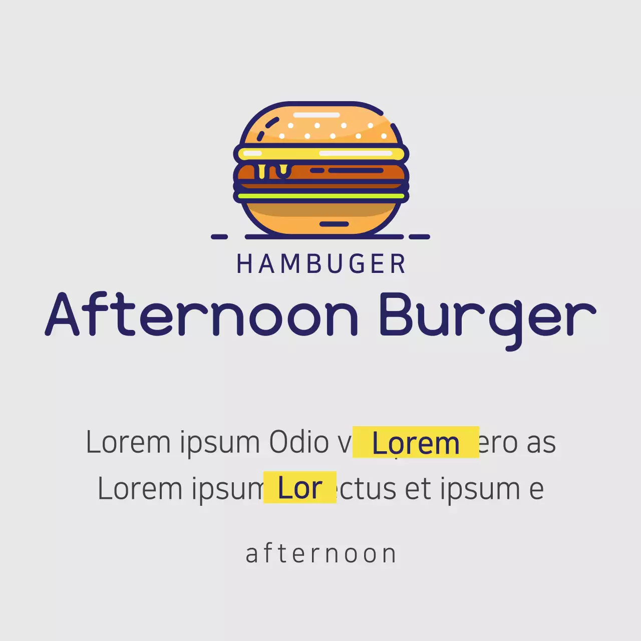 Yellow Simple Burger Advertisement Banner