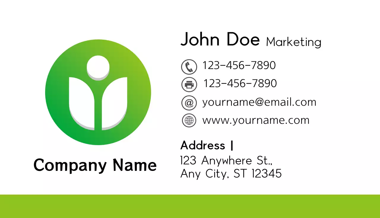 Green Modern Business Card