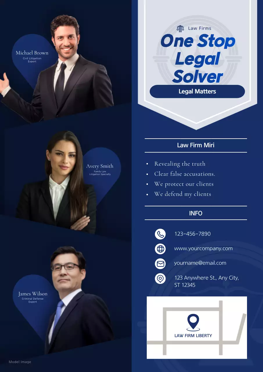 Blue Professional Legal Promotion Poster