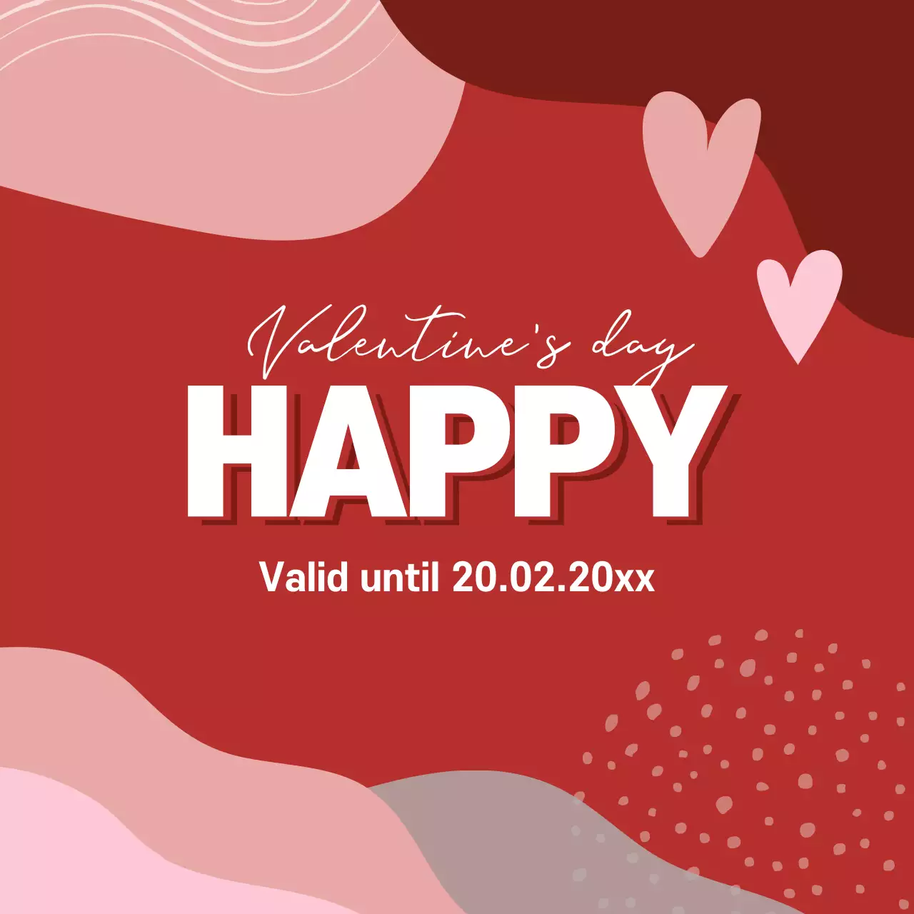 Red Abstract Valentine's Promotion Instagram Post
