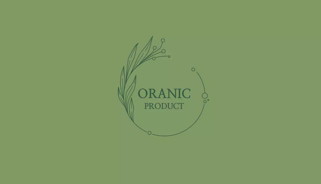 Green Minimalist Organic Business Card
