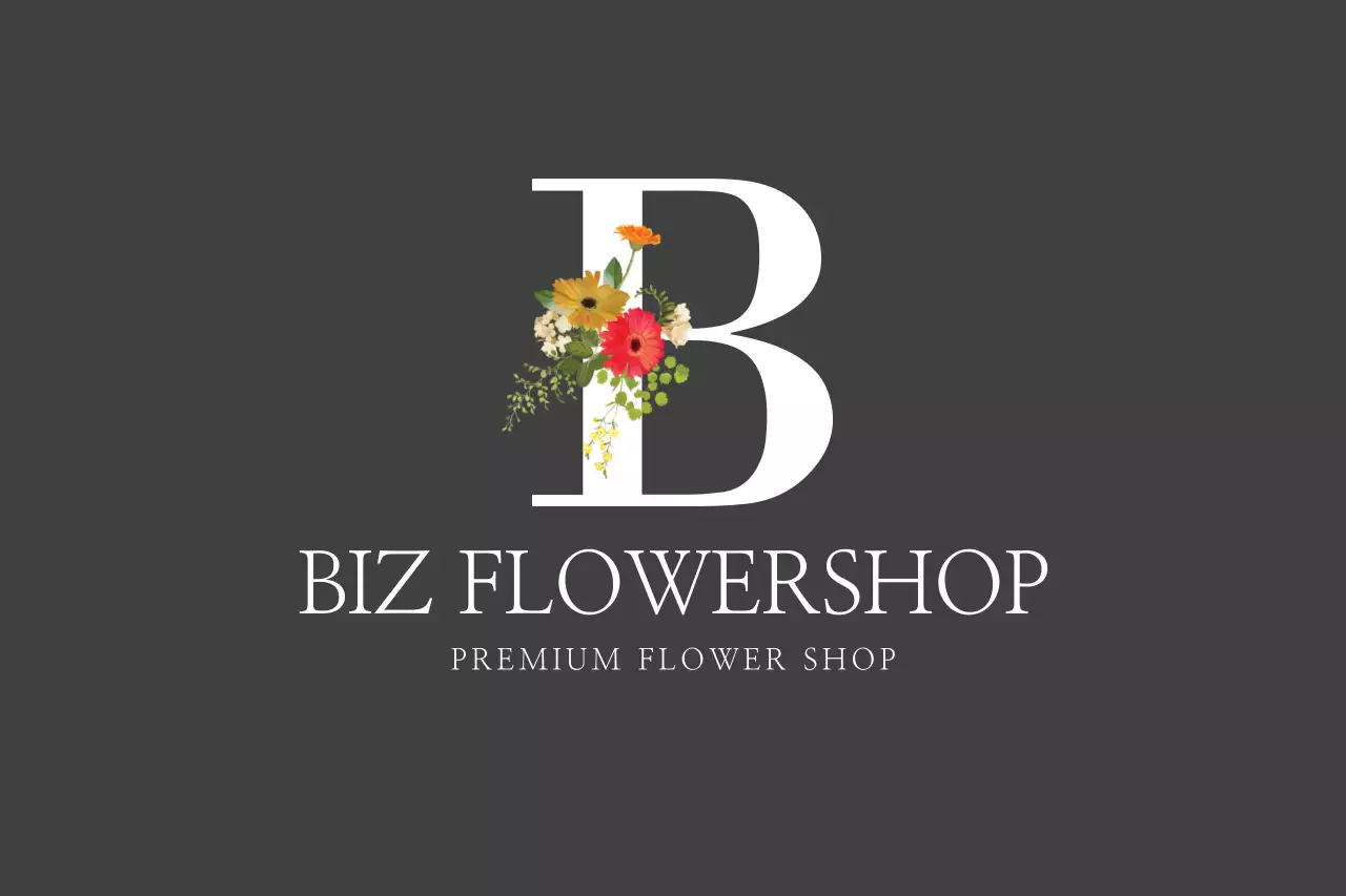 Spanduk Iklan Bunga Elegan Abu-abu