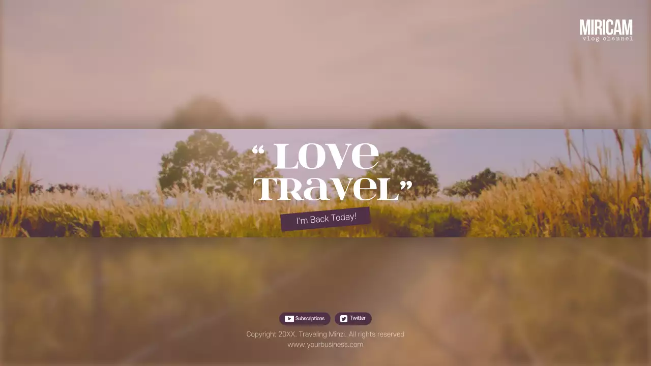 Beige Rustic Travel Vlog YouTube Thumbnail