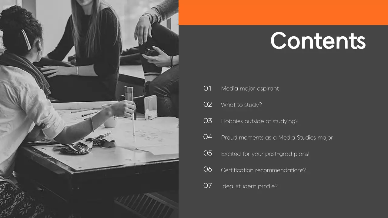 Orange Modern University Guide Presentation