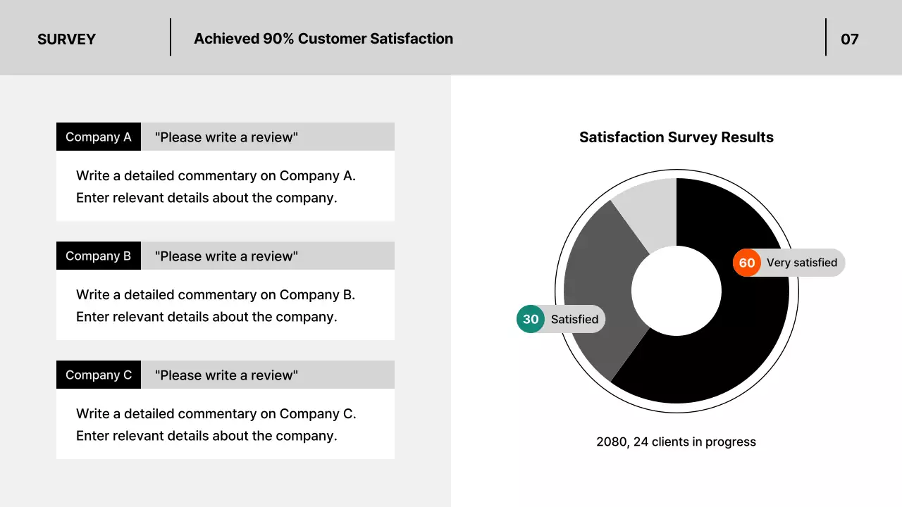 흑백의 모던한 비즈니스 회사소개서