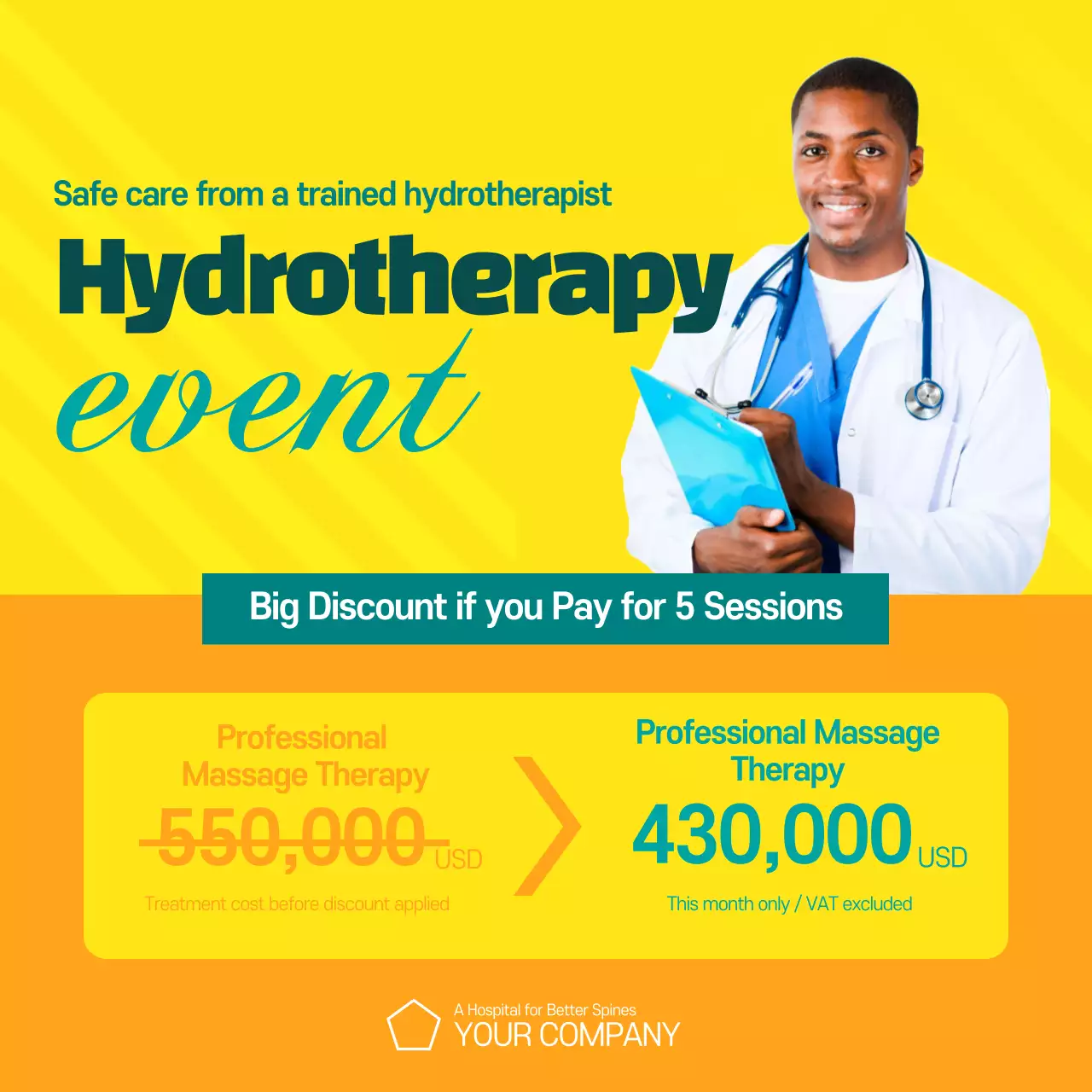 Teal Professional Healthcare Promotion Instagram Post