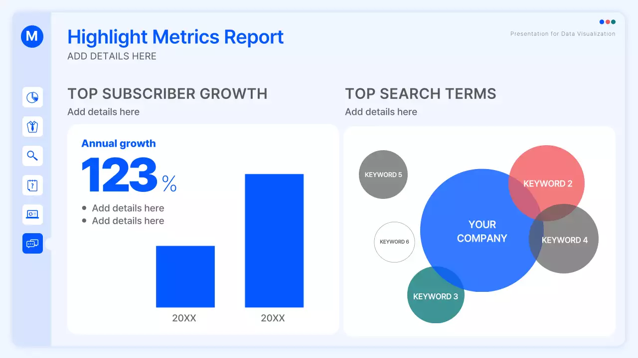 블루 모던 데이터 프레젠테이션