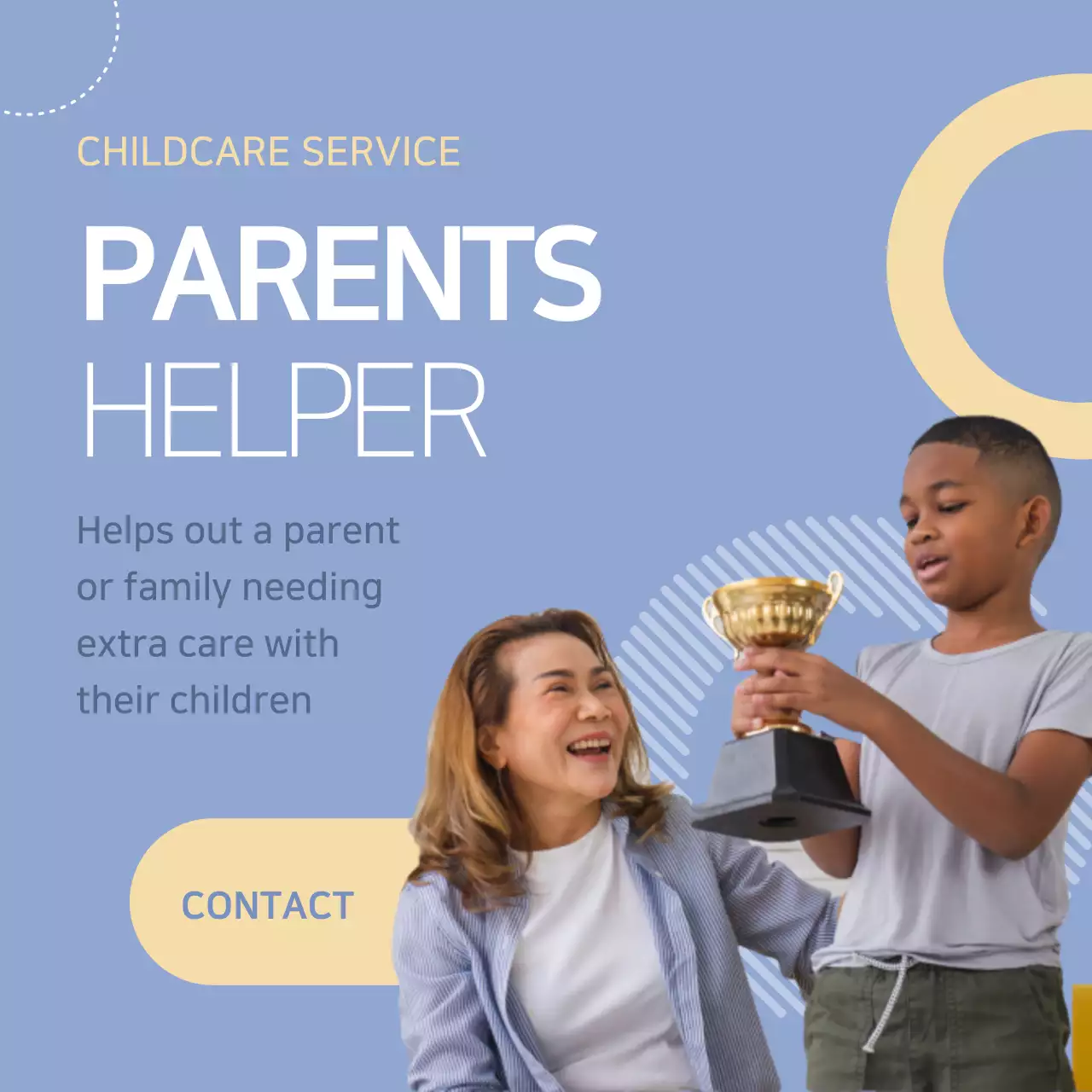 Beige Simple Childcare Promotion Instagram Post