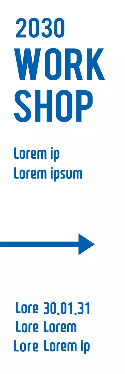 Banner de anúncio do workshop moderno azul