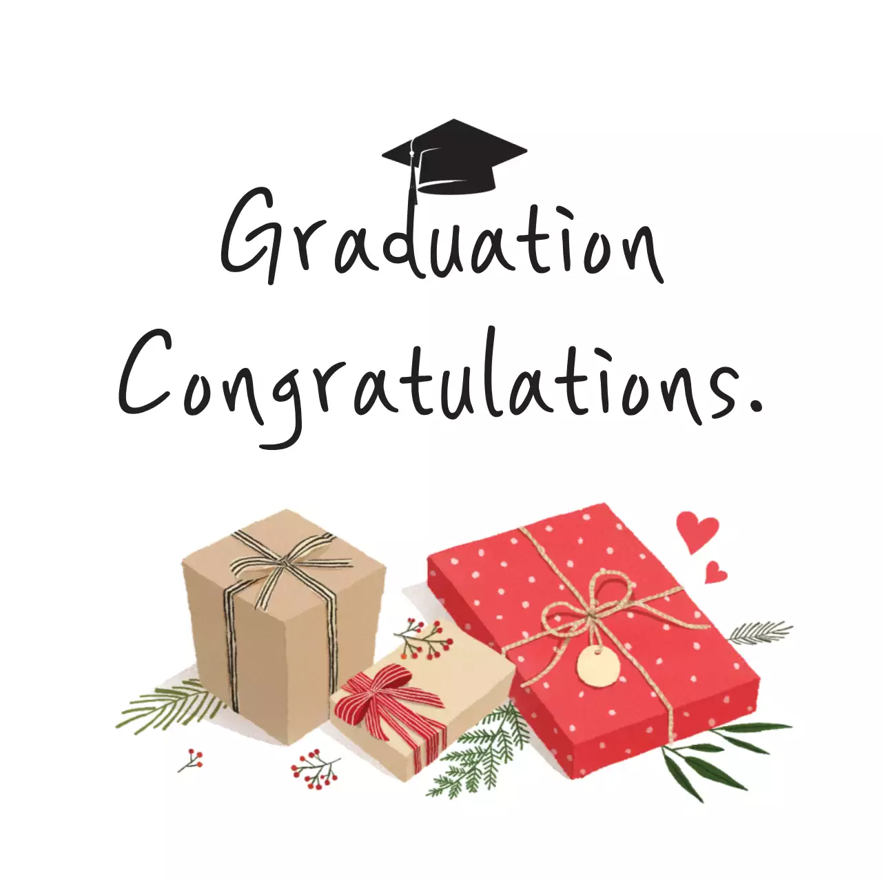 Biểu ngữ mời tốt nghiệp đơn giản màu đỏ