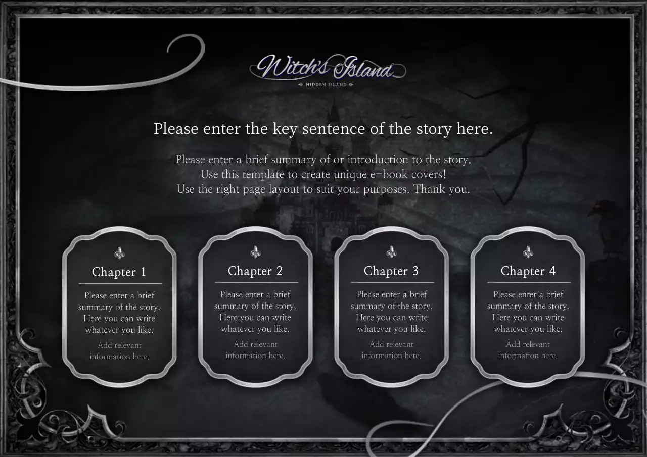 Black Gothic Storybook Layout Poster