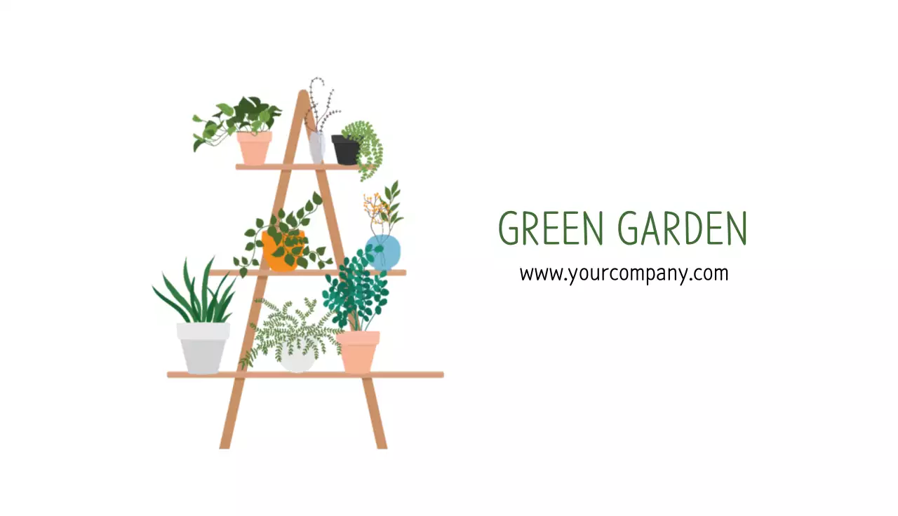 White illustration neat botanical garden