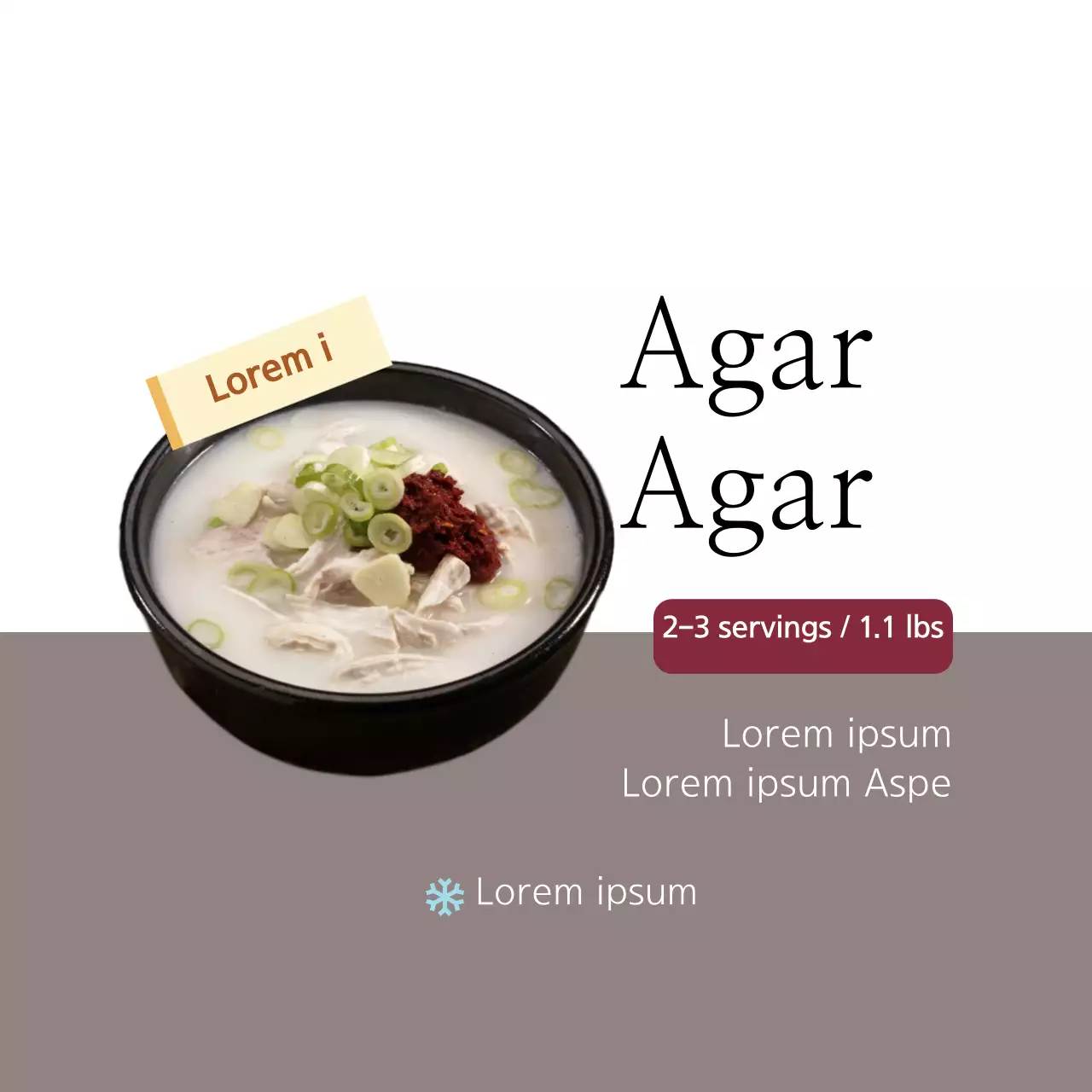 Beige Minimal Soup Menu Banner