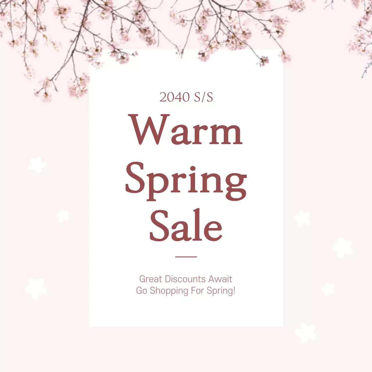 Pink Elegant Spring Promotion Instagram Post
