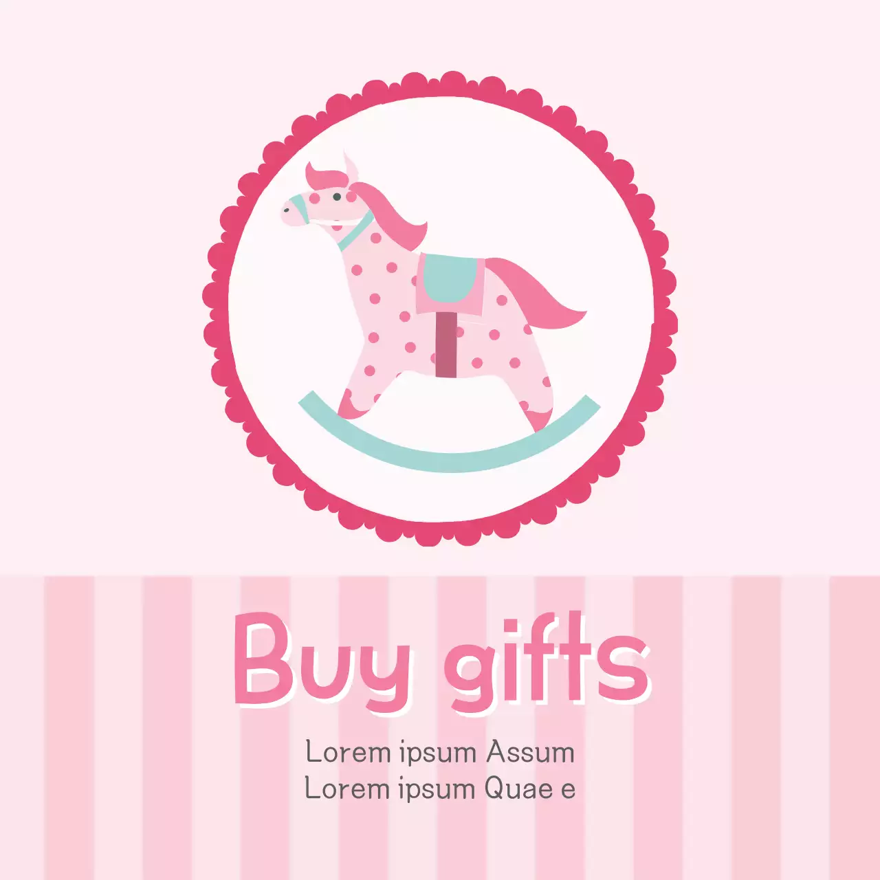 Spanduk Promosi Hadiah Sederhana Berwarna Pink