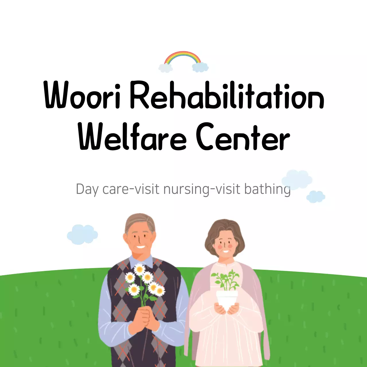 White Simple Rehabilitation Announcement Banner
