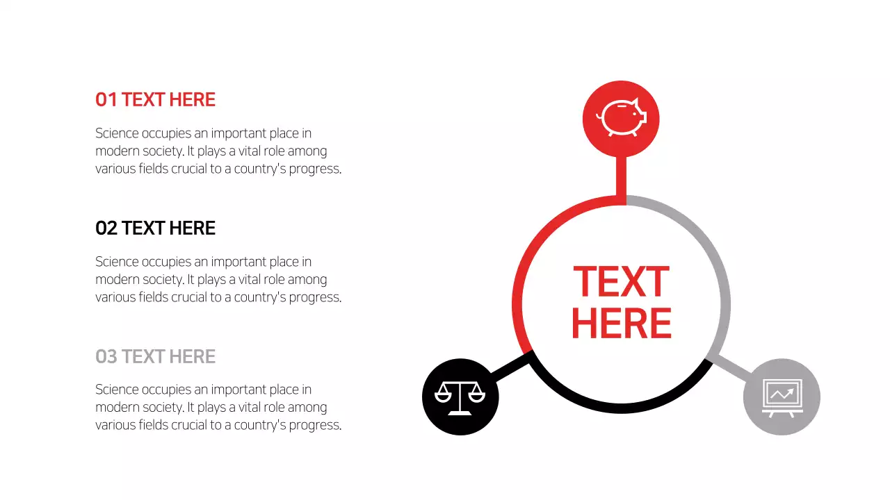 Infografis Tata Letak Modern Merah