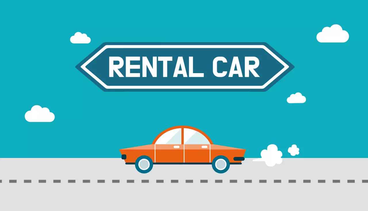 Blue Minimal Car Promotion Business Card