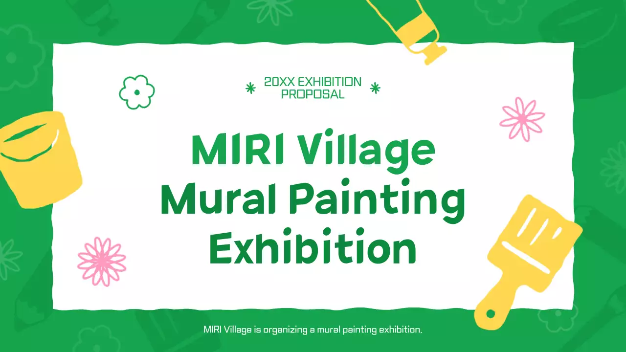 그린 크리에이티브 페인팅 전시회 프리젠테이션