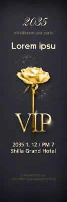 Banner de convite para festa elegante preto