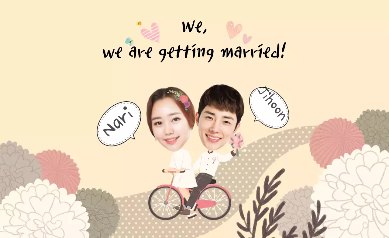 Spanduk Undangan Pernikahan Bunga Beige