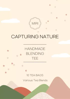 Beige Minimal Tea Promotion Poster