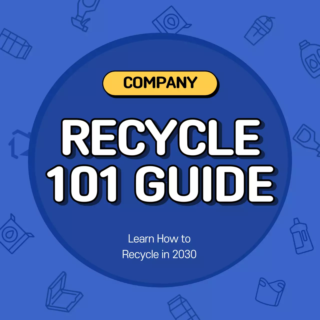 Blue Modern Recycling Guide Instagram Carousel