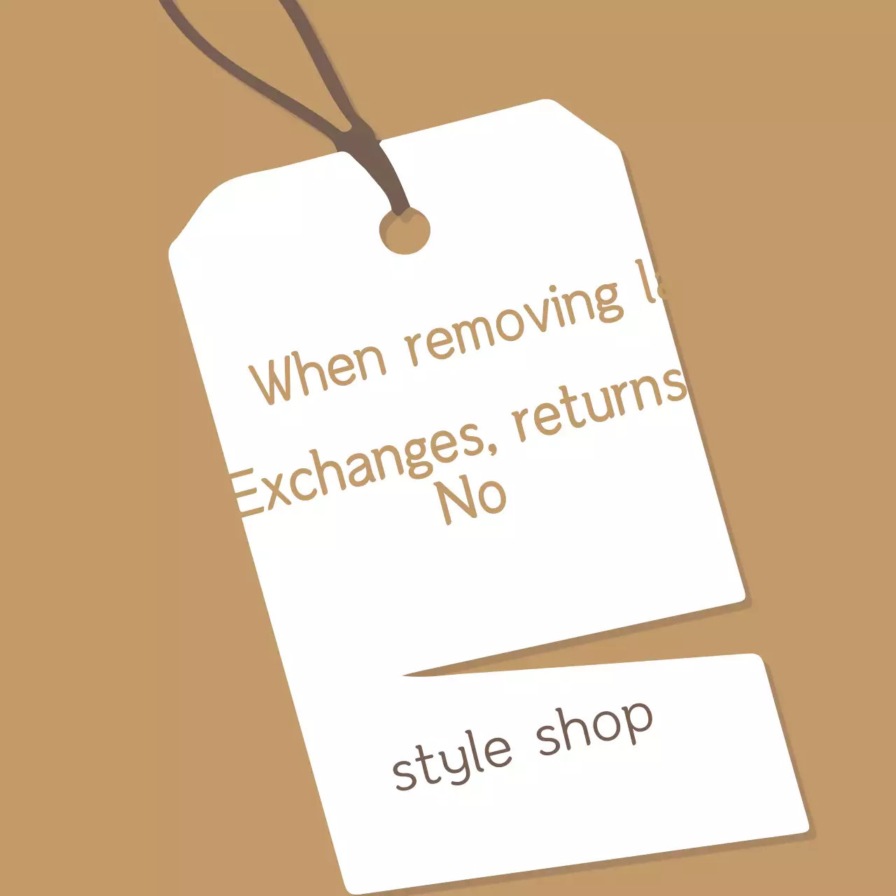 Brown Minimal Tag Notice Banner