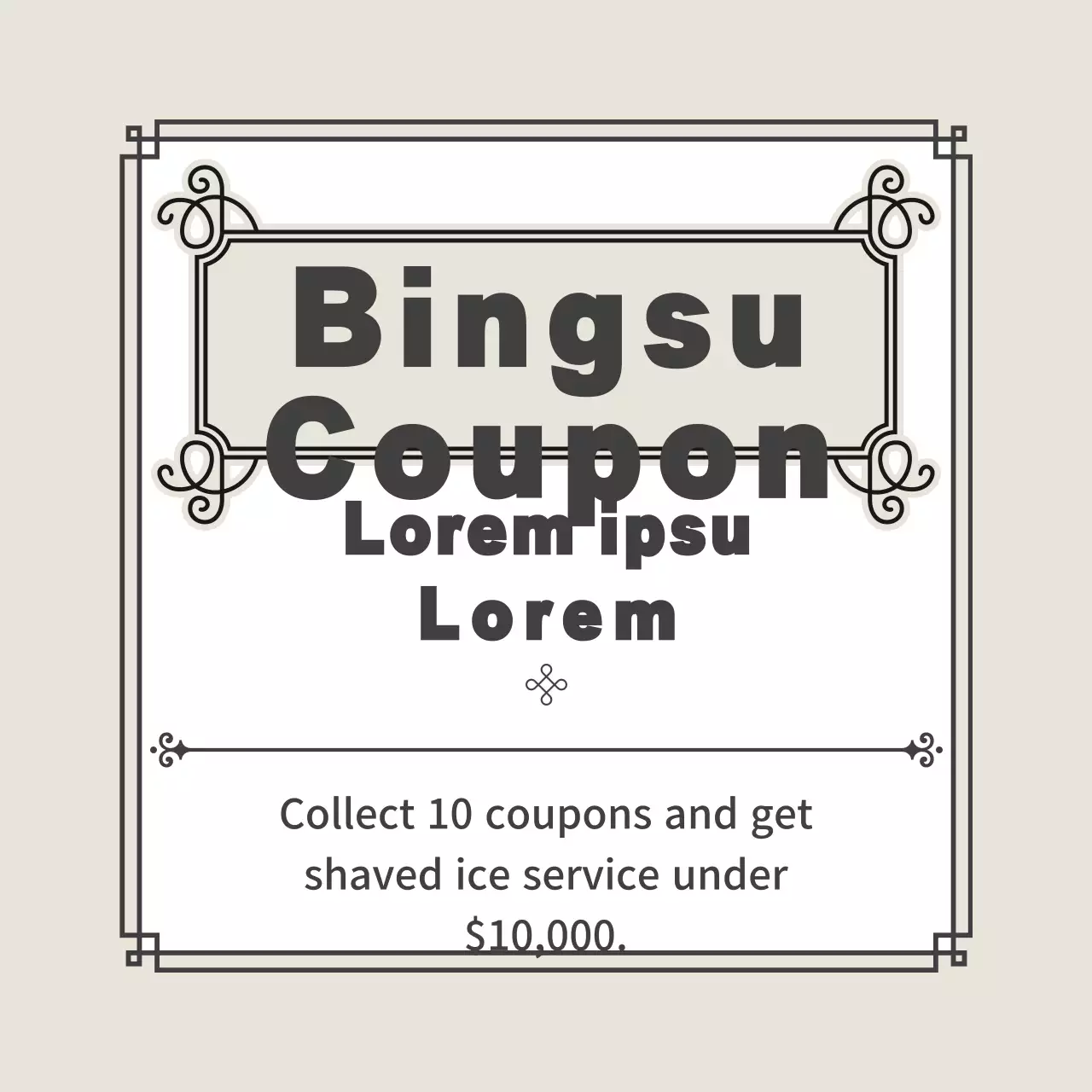 Beige Vintage Coupon Promotion Banner