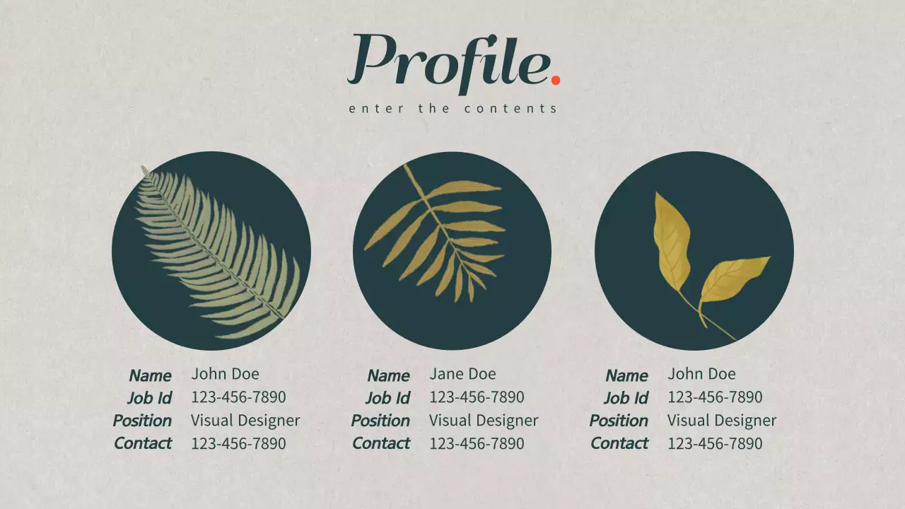 Green Botanical Document Presentation