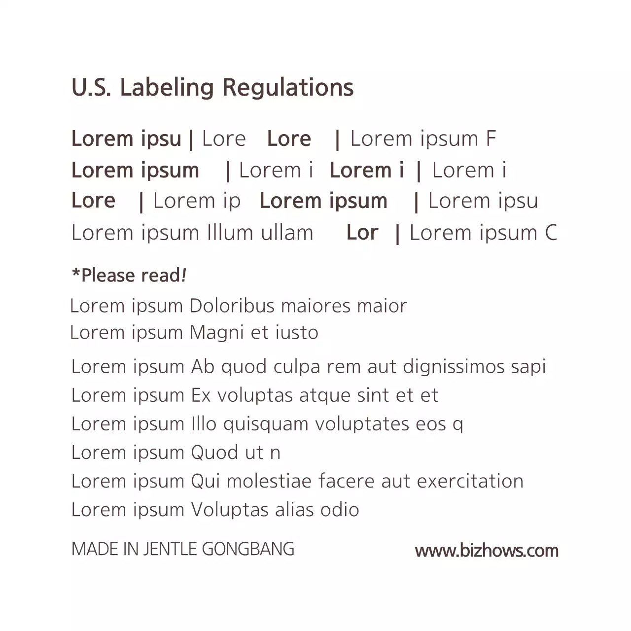 Biểu ngữ hướng dẫn quy định tối thiểu của Brown