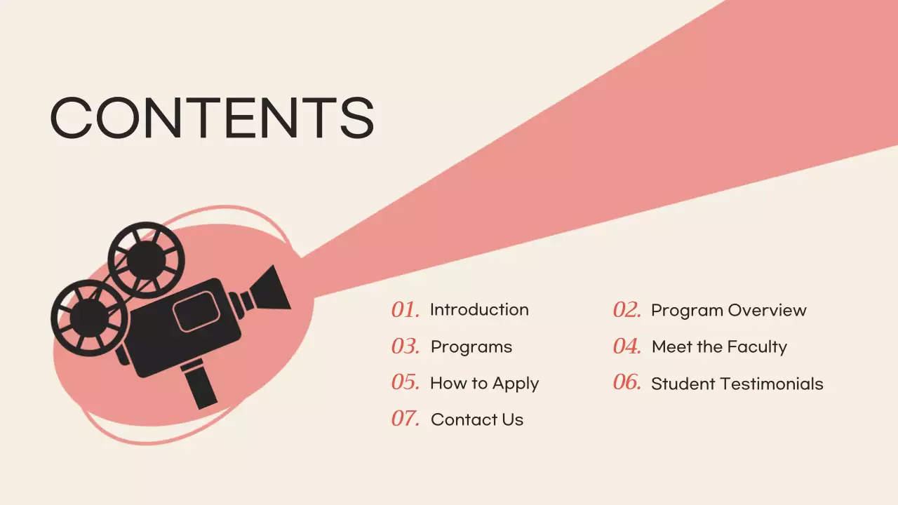 Coral Modern Film Guide Presentation