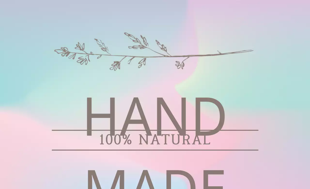 Banner promocional feito à mão simples em tons pastel