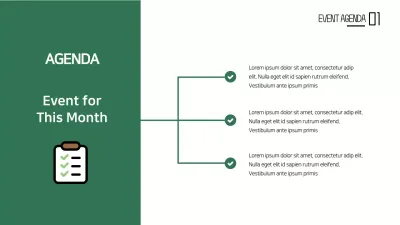 Cute Concept Agenda in Green Color