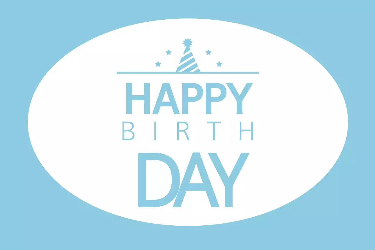Blue Simple Birthday Invitation Banner