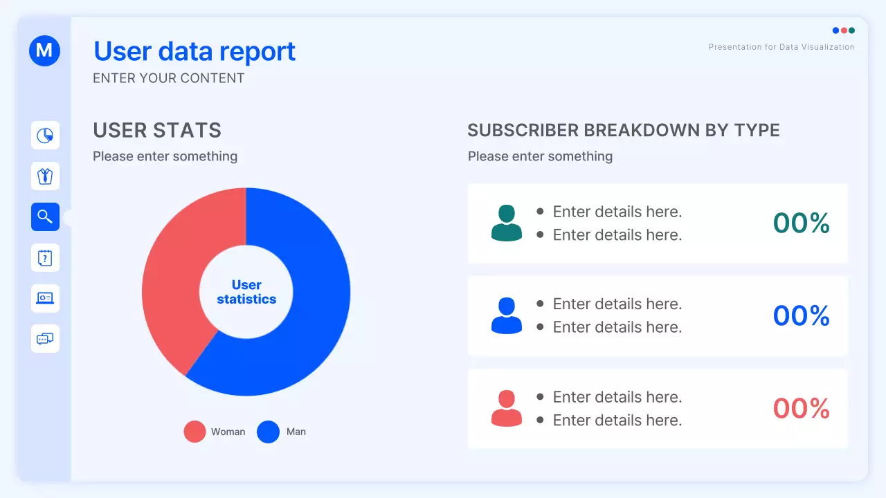 블루 모던 데이터 프레젠테이션