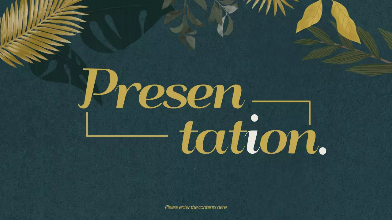 Green Botanical Document Presentation