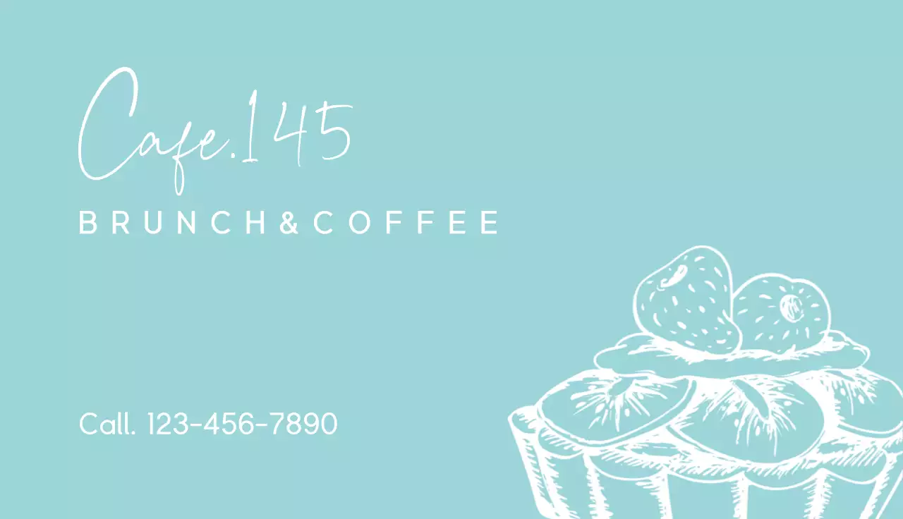 Mint Simple Cafe Promotion Business Card