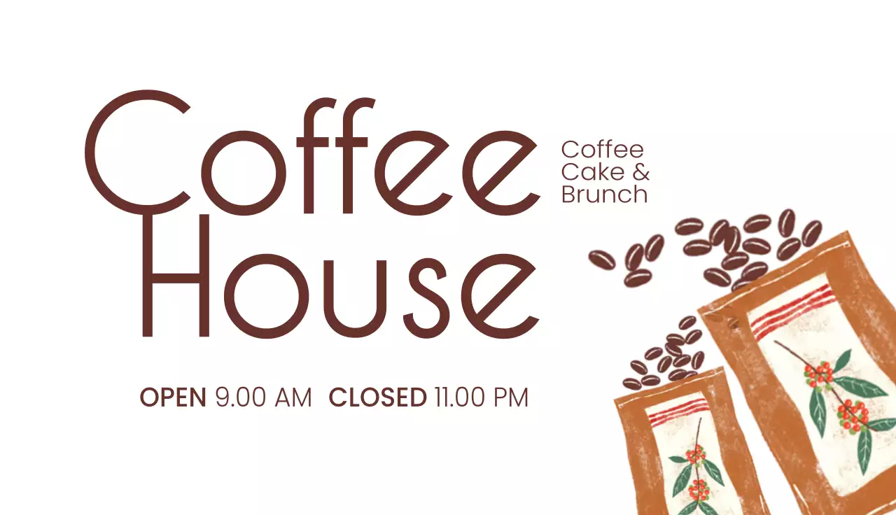 Cafe coupon business card