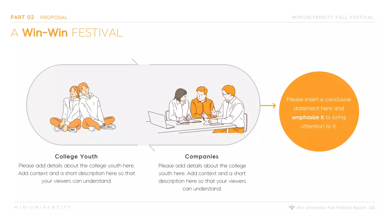 Orange Minimal Festival Proposal Presentation