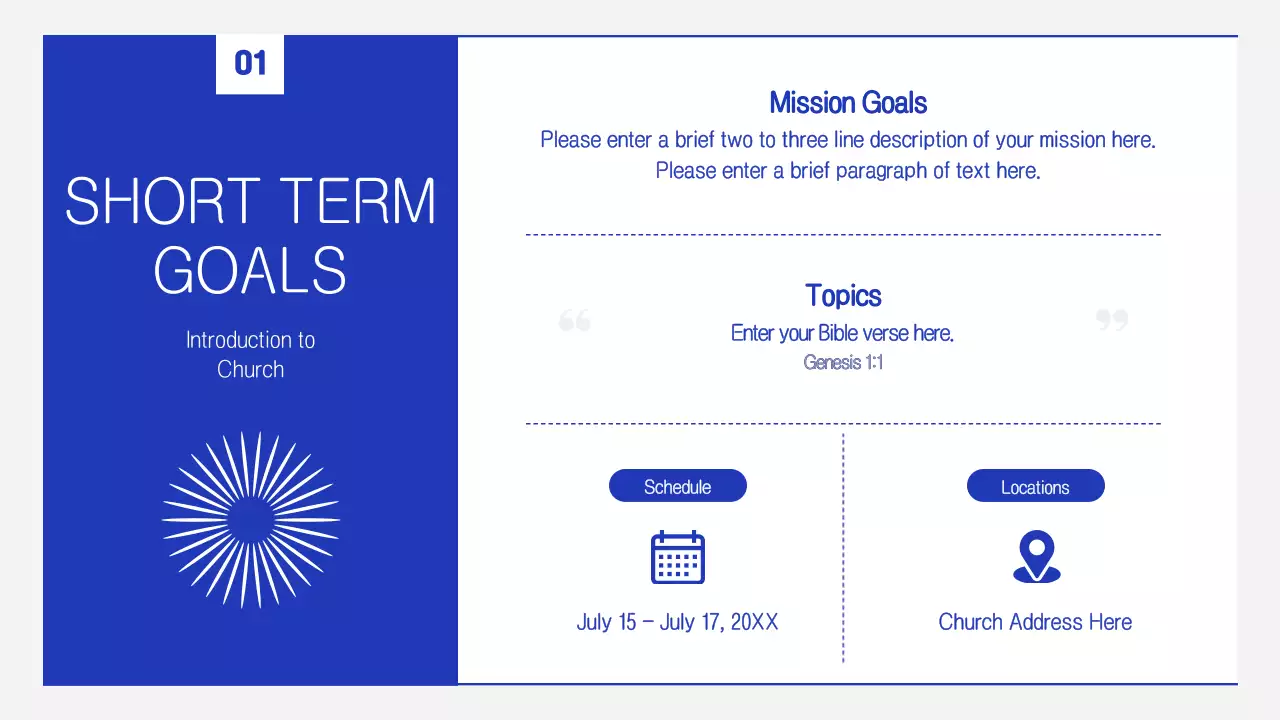 Blue Minimal Mission Announcement Presentation