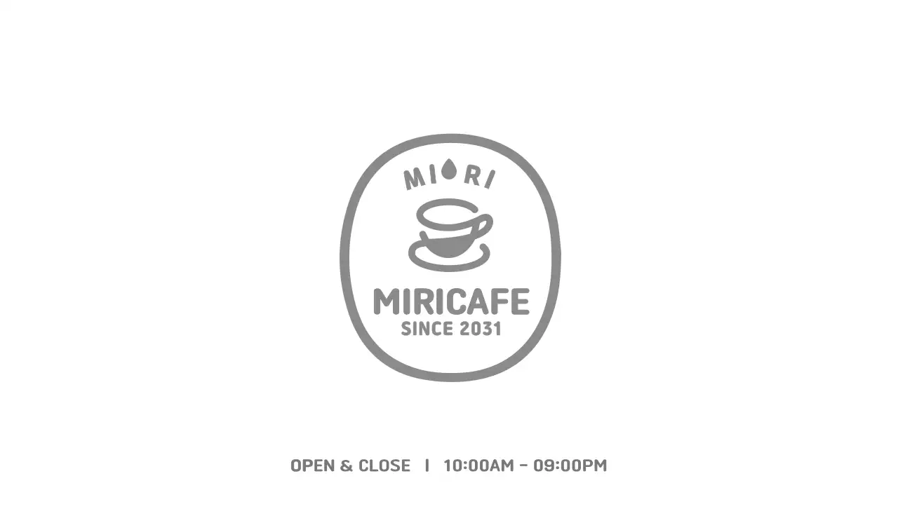 Grey Minimal Cafe Promotion Business Card