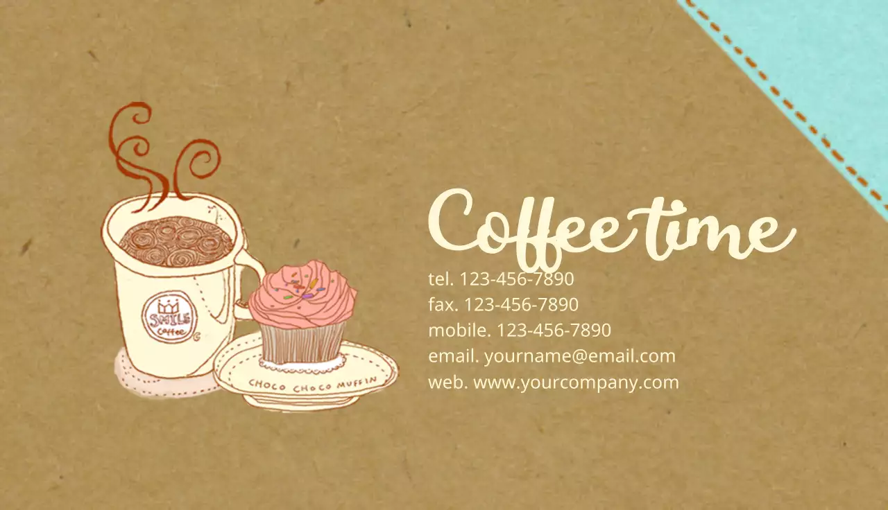 Brown Vintage Coffee Business Card