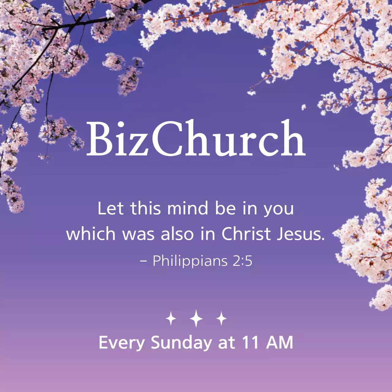 Purple Elegant Church Promotion Banner