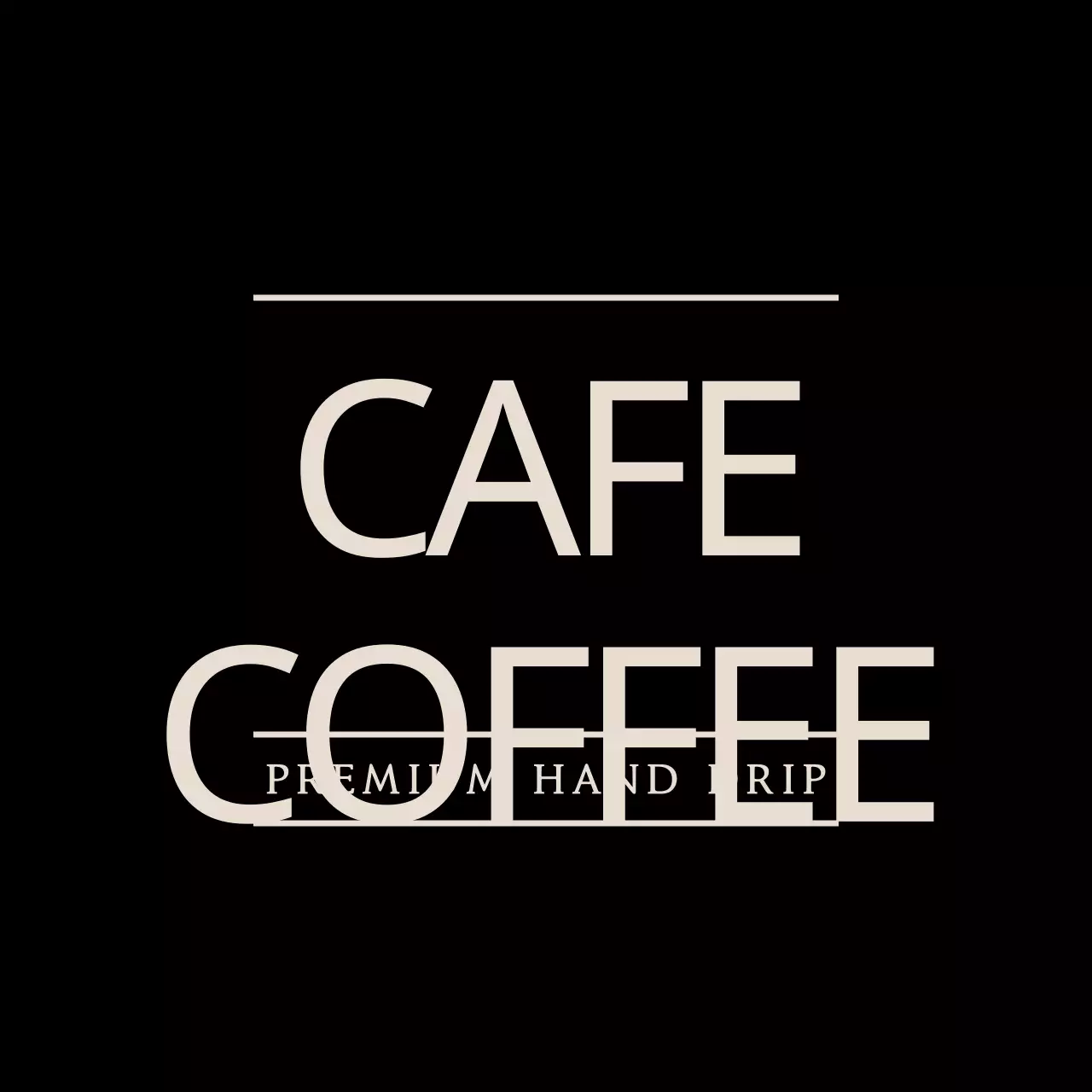 Banner quảng cáo cà phê tối giản màu đen