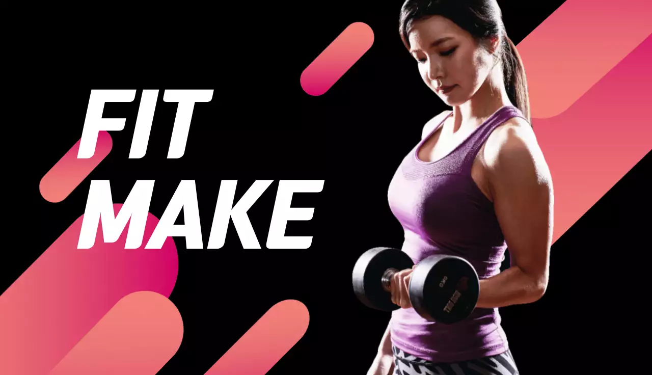 Black Modern Fitness Advertisement Business Card