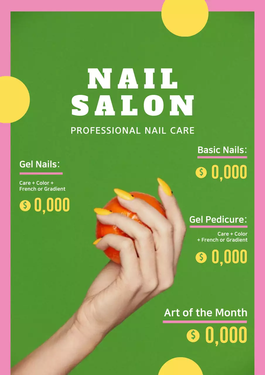 Green Modern Nail Promotion Poster