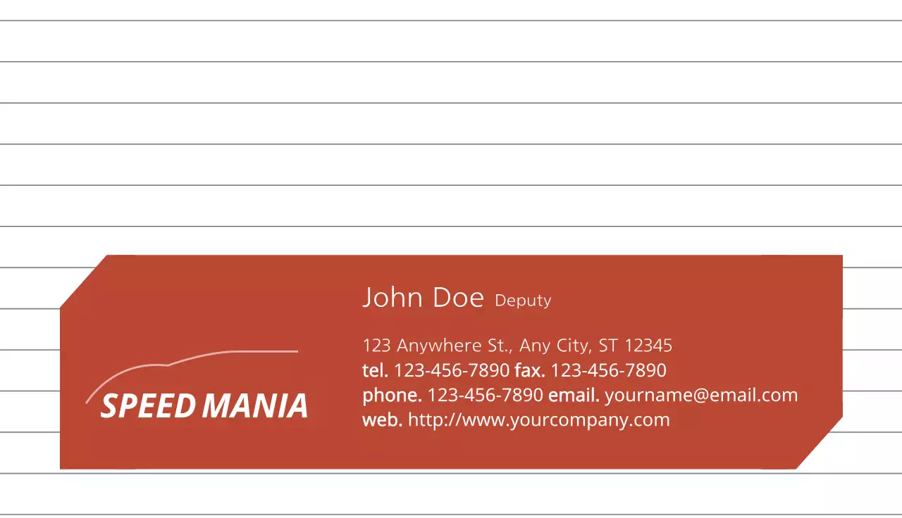 Red Minimal Business Card