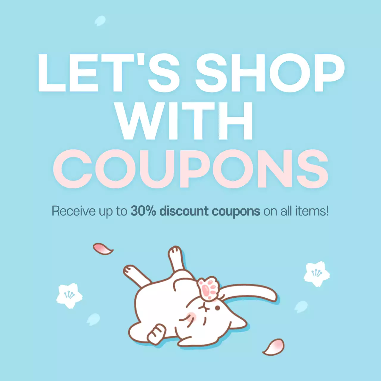 Blue Simple Shopping Promotion Instagram Post