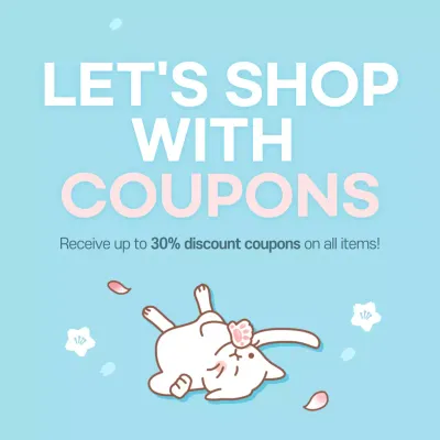 Blue Simple Shopping Promotion Instagram Post